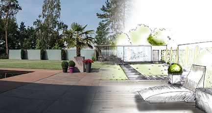 Puristisch-Modern-Glaswaende-Gartenplanung-Wellness-Pool